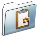 Clipboard Folder Graphite Smooth Icon